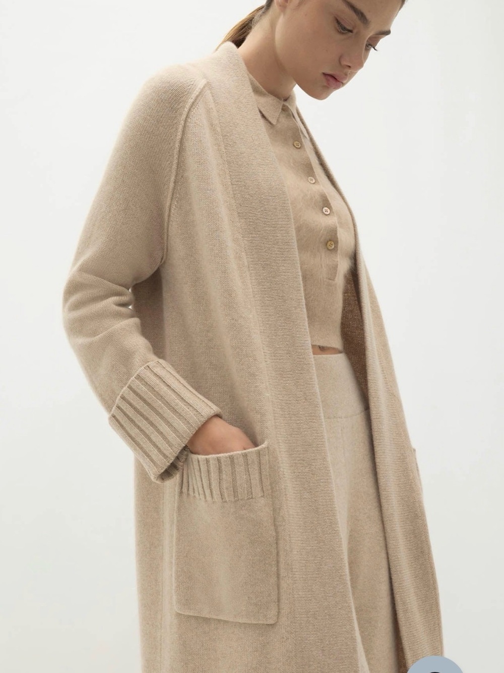NakedCashmere 100% Cashmere Tilyn Cardigan in Flax, Never Worn